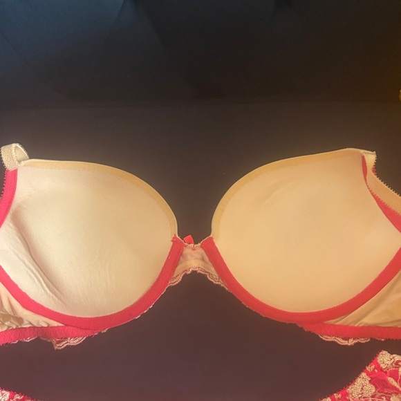 Victoria secret Pink Floral Embroidered Bra and Garter Brief Set - Picture 3 of 11